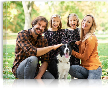Custom Canvas Prints with Your Photos - Personalized Pictures Print, Customized Photo Gifts, Wall Art Poster Canvas Printing for Wedding, Family, Baby, Pets, Home Office Decor, Wrapped Frame 24x18
