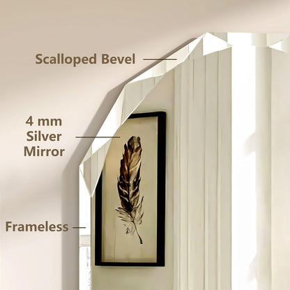 Bathroom Mirrors for Over Sink, Round Frameless Mirrors for Wall, 24x36 Inch Beveled Bathroom Mirror, Bathroom Vanity Circle Mirror for Bedroom Living Room Entryway Home Decor