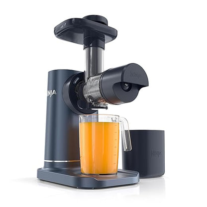Ninja NeverClog Cold Press Juicer, Powerful Slow Juicer with Total Pulp Control, Countertop, Electric, 2 Pulp Functions, Dishwasher Safe, 2nd Generation, Blue/Navy, JC151NV