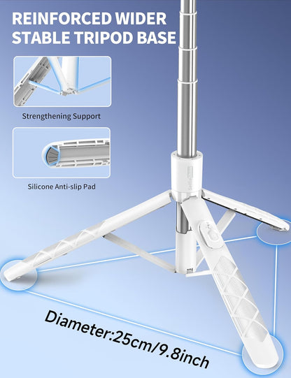 71" Phone Tripod Selfie Stick, All-in-1 with Remote, Extendable Cell Phone Tripod for iPhone, Smartphone Stand for Selfie/Video Recording/Photo/Live Stream/Vlog