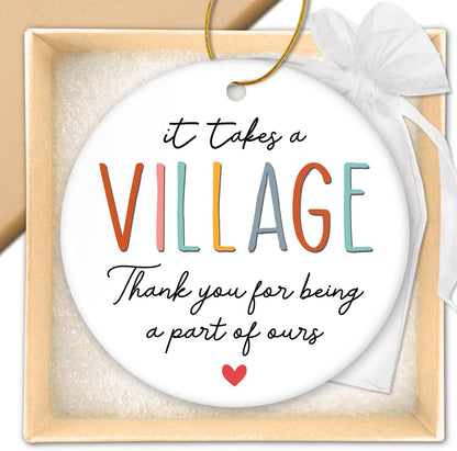 HEXMOZ Thank You Gifts for Women Men - Teacher Appreciation Gifts - Nurses Week Gift - Appreciation Gift for Teacher Nurse Coworker Employee Daycare Provider Nanny Babysitter - Christmas Ornament