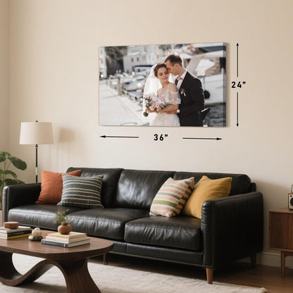 Personalized Custom Canvas Prints with Your Photos & Text, Customized Picture Print, Transform Own Images Into Framed Wall Art Digitally Printed Photo to Canvas, Keepsakes Gifts for Family 18x12’’