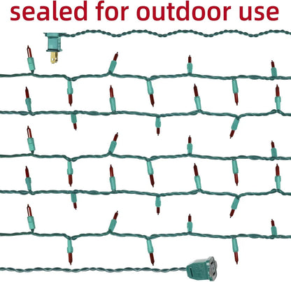 Green Wire,Red,Incandescent Bulb 100 Mini String Lights for Indoor Christmas Tree Garland Birthday Wedding Party Festival Decoration