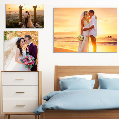 YUNART Ship Next Day - Custom Canvas Prints with Your Photos, Personalized Canvas with Pictures Print for Wall Art Bedroom, Customized Photo Gifts for Couple Men Women Mom Baby Dog Family - 8"x12"