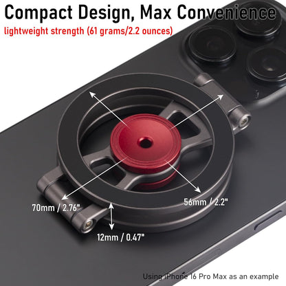 Magnetic Phone Stand with Fidget Spinner | Double Side Holder Ring for iPhone 12/13/14/15/16 and Magsafe Case | Stress Relief Toy | Portable Desk & Gym Accessory for Home Office Travel