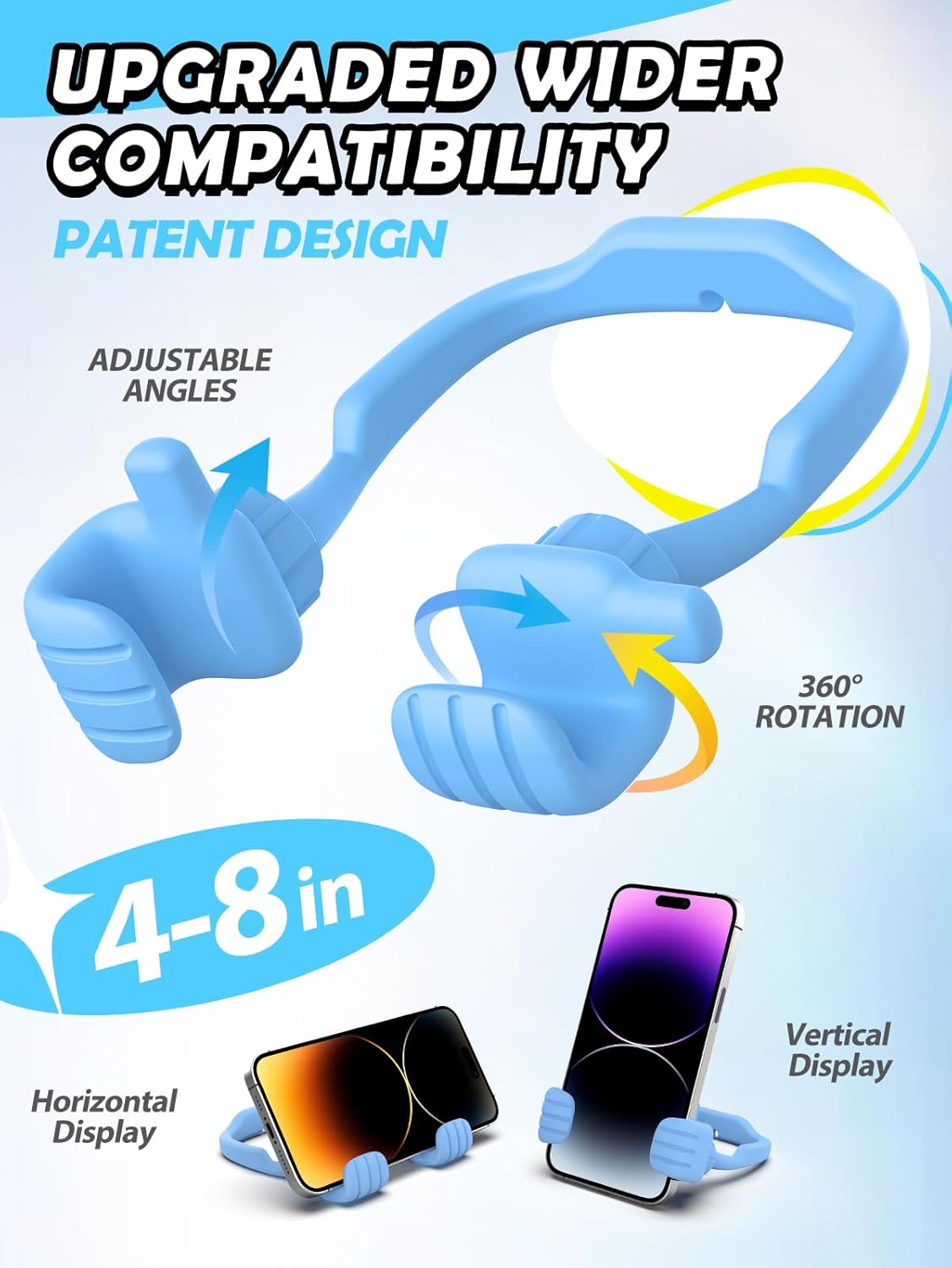 Cell Phone Stand Thumbs Up Lazy Phone Holder for Desk: Graduation Gifts for Teen Boys Kids Him 2025 Back to School Supplies Gifts for Girls Men Women Birthday Funny Gadgets Who Have Everything Cute
