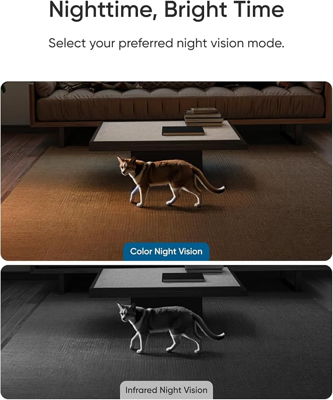 eufy Security Indoor Camera E30, Latest Generation, 4K UHD Security Camera, 360° Coverage, Color Night Vision, AI Detection for Human/Pet/Crying, Human/Pet Auto Tracking, Works with Homekit,Black