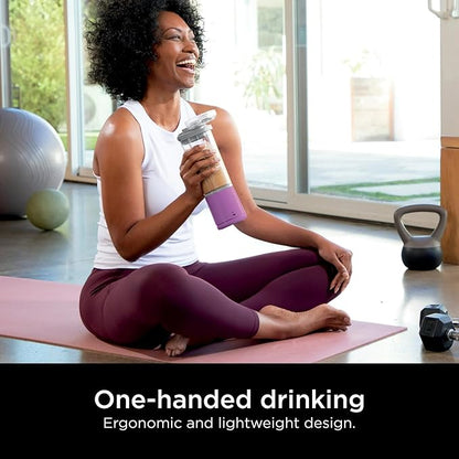 Ninja Blast 16 oz. Personal Portable Blender with Leak Proof Lid and Easy Sip Spout, Perfect for Smoothies, Cordless, USB-C Rechargeable, Dishwasher Safe Parts (Renewed) (Passion Fruit Purple)