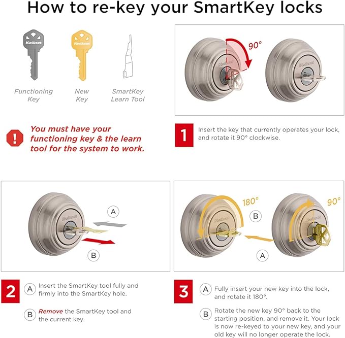 Kwikset 991 Tustin Entry Lever and Single Cylinder Deadbolt Combo Pack featuring SmartKey in Venetian Bronze (99910-041)
