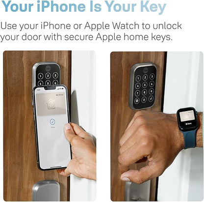 Yale Assure Lock 2 Plus Apple Home Keys, Bronze Keyless Entry Door Lock with Keypad for Code Entry Lock and Auto-Unlock (No Wi-Fi) Remote Access Requires Apple Home Hub via HomeKit, ‎YRD450-N-BLE-0BP