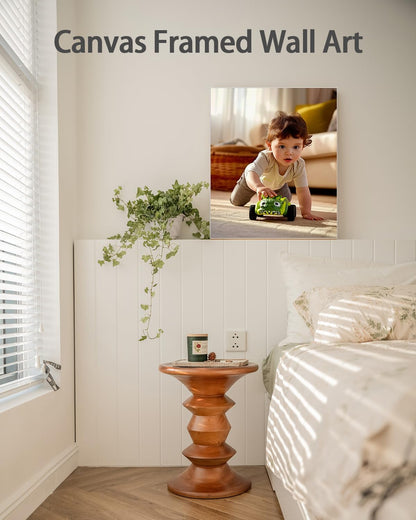 AbcCustomize Canvas Prints with Your Photos，Custom Canvas Wall Art for Bedroom, Living Room, Farmhouse Decor，Personalized Gifts Canvas Prints for Family，Friend，Lover，Pet