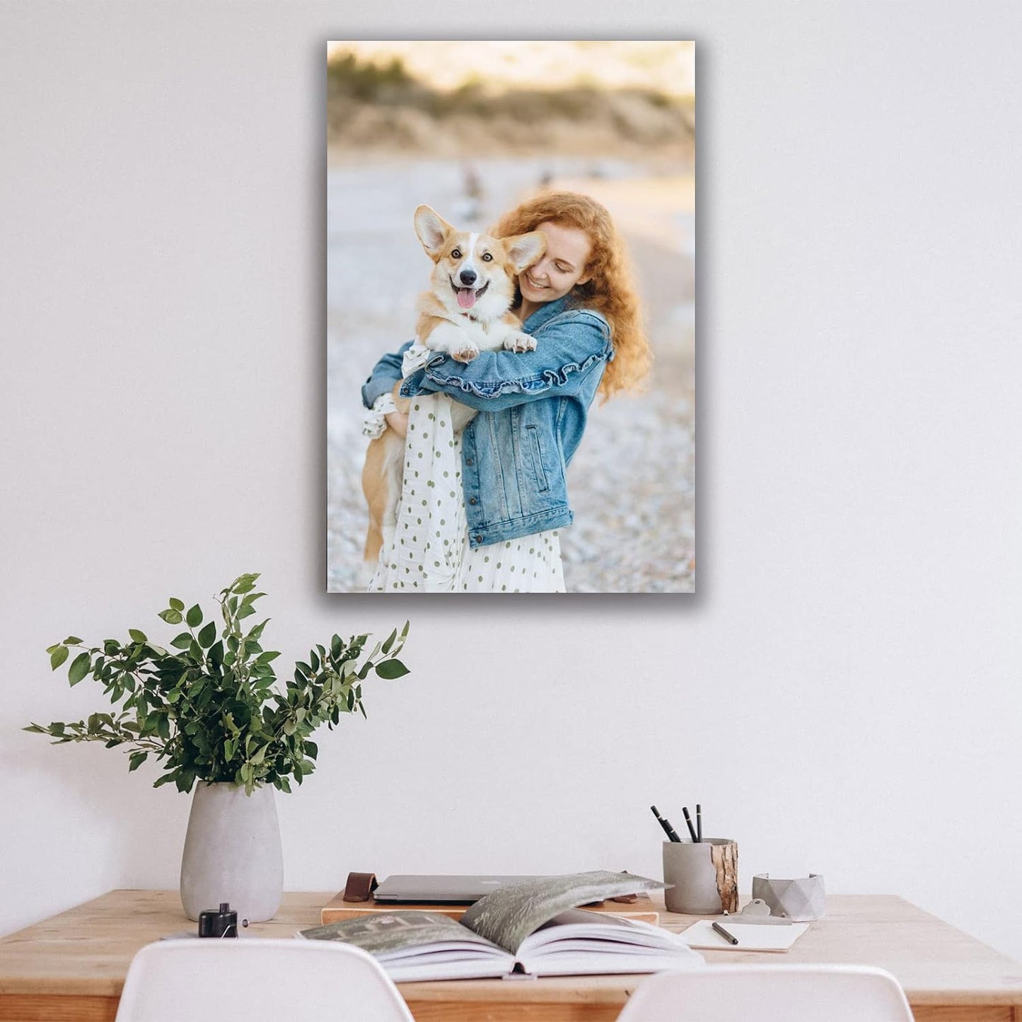 Custom Canvas Prints with Your Photos Custom Wall Art Personalized Canvas Pictures for Pet/Family Gifts for Mom/Men/Women (8'' W x 12'' H)