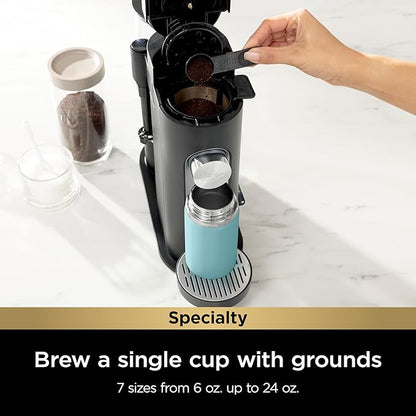 Ninja Pod & Grounds Specialty Single-Serve Coffee Maker bundled with the Blast Portable Blender, Cordless, 18oz. Vessel, Personal Blender for Shakes & Smoothies, Leakproof-Lid & Sip Spout (Renewed)
