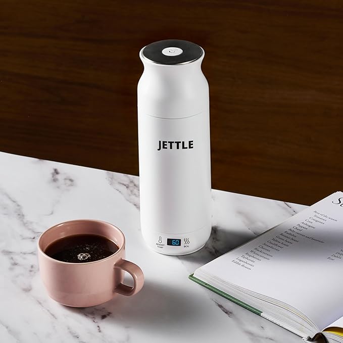 Electric Kettle - Travel Portable Heater for Coffee Tea Milk Soup - Stainless Steel Travel Water Boiler tea pot with Temperature Control - LED - Automatic Power Off - 450ml - Kitchen Appliance