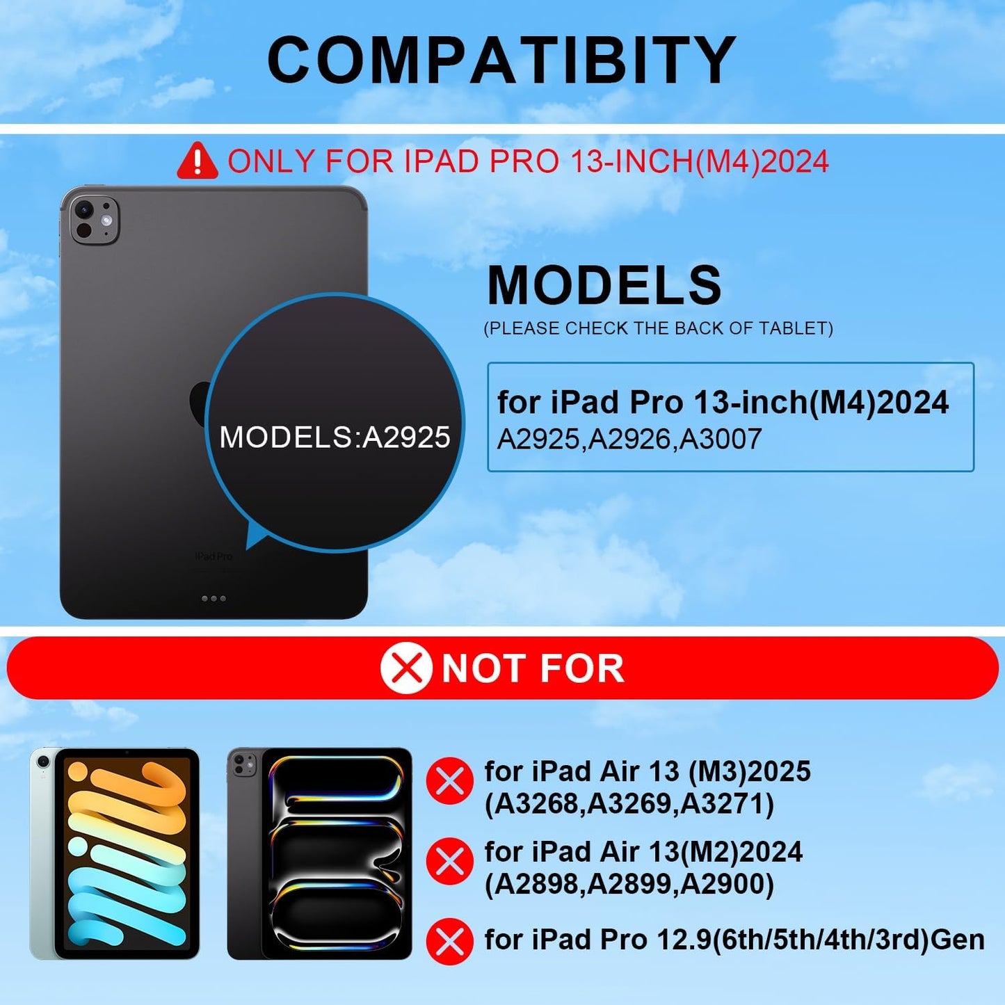 for iPad Pro 13 Inch Case with Keyboard (M4, 2024)，Magic-Style Magnetic – 7 Colors Backlight -Floating Cantilever Stand - Multi-Touch Trackpad Keyboard Case for iPad Pro 13