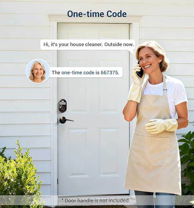 Veise Keyless Entry Door Lock, Electronic Keypad Deadbolt, Keyed Entry, Auto Lock, Anti-Peeking Password, Back Lit & Easy Installation Design, Oil Rubbed Bronze