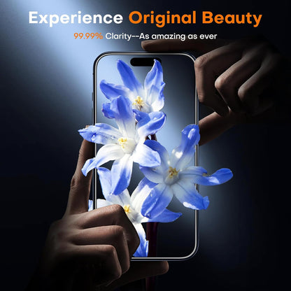 TOCOL for iPhone 15 Pro Privacy Screen Protector 9H+ Hardness Tempered Glass Full Coverage Screen Protector Easy Installation 2 Pack