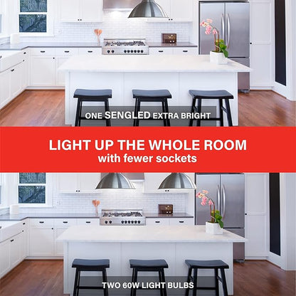 Sengled Smart Light Bulbs, 100W Equivalent WiFi Light Bulb, 1500LM High Brightness Smart Bulbs That Work with Alexa Google, Dimmable A19 Daylight 5000K Alexa Light Bulb, CRI>90, No Hub Required, 4Pack