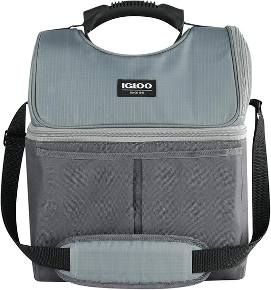 Igloo Gripper Soft Sided Cooler Bag | Insulated Dual Compartment Lunch Cooler