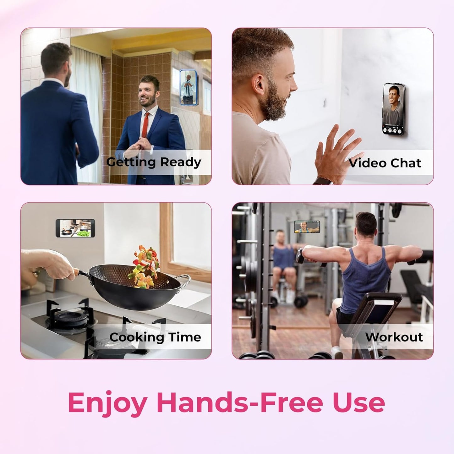 Sucky Upgraded Magnetic Suction Cell Phone Grip for MagSafe Case, Silicone Octo Cup Buddy Holder, Durable Magnet Phone Accessory for iPhone and Android (Baby Blue)