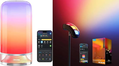 Govee RGBIC Smart Table Lamp 2 Bundle Torchiere Floor Lamp with Matter