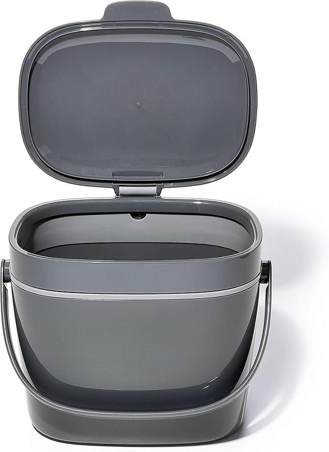 OXO Good Grips EASY-CLEAN COMPOST BIN - CHARCOAL - 1.75 GAL/6.62 L