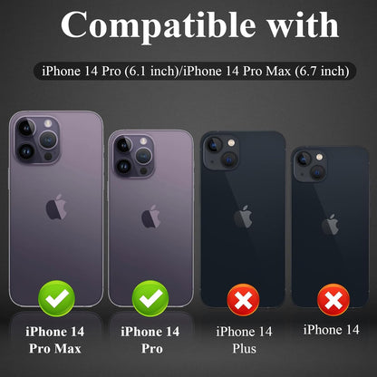 YWXTW Designed for iPhone 14 Pro/iPhone 14 Pro Max Camera Lens Protector Bling, [New Glitter Design] Individual Metal Tempered Glass Camera Cover Accessories Case Friendly, 1 Set (Black Glitter)