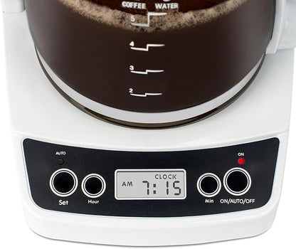 Capresso 5-Cup Mini Drip Coffee Maker, White