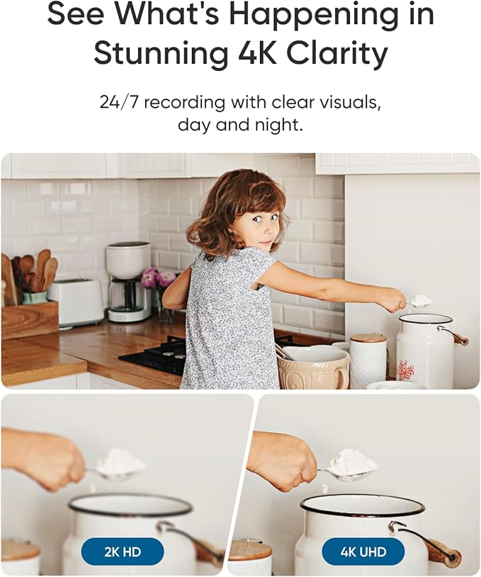 eufy Security Indoor Camera E30, Latest Generation, 4K UHD Security Camera, 360° Coverage, Color Night Vision, AI Detection for Human/Pet/Crying, Human/Pet Auto Tracking, Works with Homekit,Black