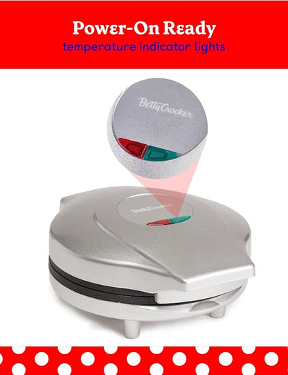 Betty Crocker 8" Travel Pizza Maker Plus, Indoor Electric Grill With Insulated Travel Bag, Nonstick Pan for Pizzas, Quesadillas, Nachos and more, Personal Pizza Machine for Delicious Meals, Silver