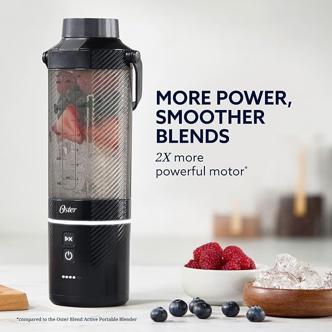 Oster GoMAX Portable Blender, Smoothie Blender, Black