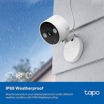 Tapo 2K+ Indoor/Outdoor Wired Security Camera - 2024 PCMag Editors' Choice, Person/Pet/Vehicle Detection, Baby Monitoring, Color Night Vision, Subscription-Free Local Storage or Optional Cloud, C120