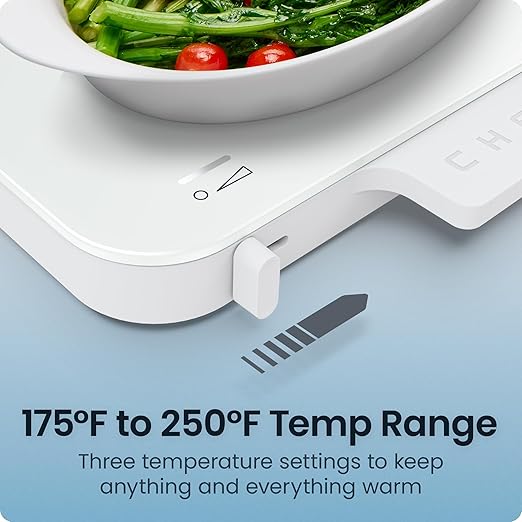 Chefman Everything Warmer Electric Warming Tray, 20” x 16” Modular Expanding Design, Graphene Full-Surface Heating, Food Warming Mat for Parties, Gatherings & Daily Use, Two Tempered Glass Panels