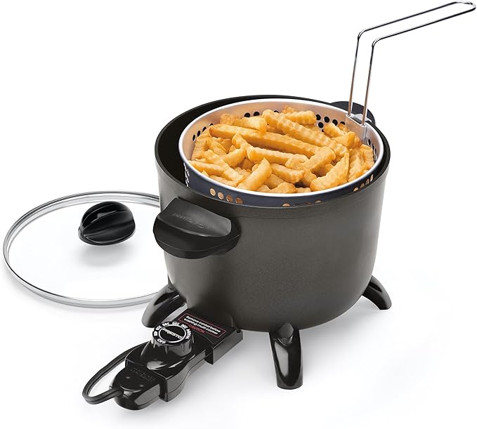 Presto 06006 Kitchen Kettle Multi-Cooker, Steamer, Deep Fryer, Black