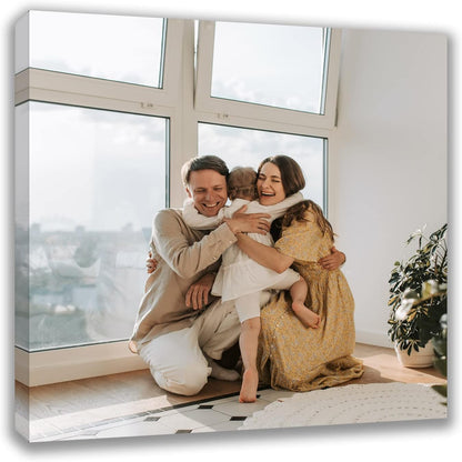 Custom Canvas Prints with Your Photos Custom Wall Art Personalized Canvas Pictures for Pet/Family Gifts for Mom/Men/Women (12'' W x 12'' H)
