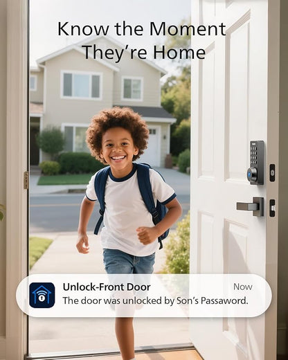 Philips Wi-Fi Door Lock, WiFi Smart Lock Keyless Entry Deadbolt for Front Door, Compatible with Alexa & Google Assistant, Remote Control, Built-in WiFi, APP Fingerprint Passcode Unlock, Auto Locking
