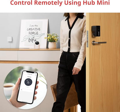 SwitchBot Smart Lock WiFi, Keyless Entry Door Lock, Smart Door Lock Front Door, Electronic Smart Deadbolt, Fits Your Existing Deadbolt in Minutes,Great for Airbnbs, Vacation Rentals and More