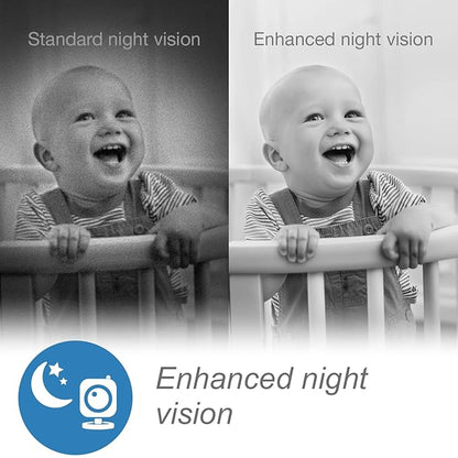 VTech RM7764-2HD Smart WiFi Baby Monitor with 2 Cameras, 1080p HD Video, 360° Pan & Tilt, 10x Zoom, 7" HD Parent Unit, Night Vision, Soothing Sounds, 2-Way Talk, Temperature & Motion Detection