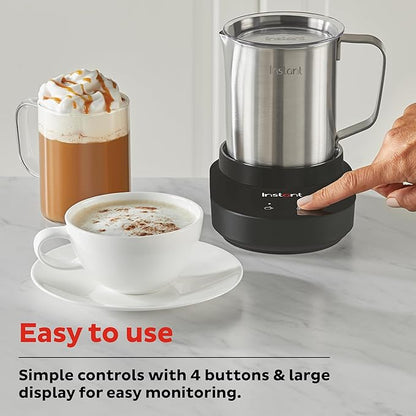 Instant Pot Instant MagicFroth 9-in-1 Electric Milk Steamer and Frother,17oz Stainless Steel Pitcher,Hot and Cold Foam Maker-and Milk Warmer for Lattes,Cappuccinos,Macchiato,(Pack of 2)