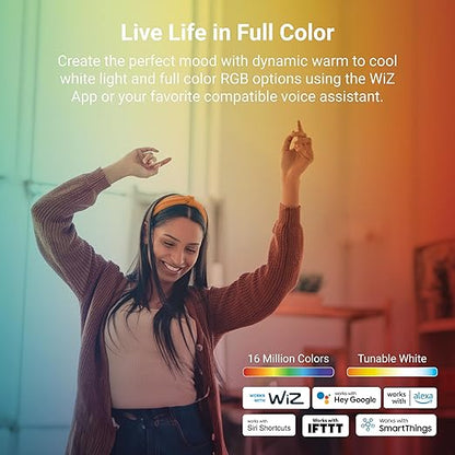 HALO Pure Smart Battery-Powered Multi-Functional Control Switch – Wirelessly Control Smart Lighting Connected by WiZ, CWR-TW-Scene-WH