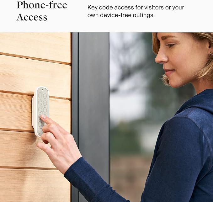 Level Keypad - Compatible with Any Level Lock or Bolt - Weatherproof with LED Backlight - Bluetooth-Enabled Door Lock Accessory for Keyless Entry (White)