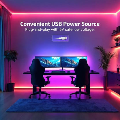 OLIGHT Ostrip Smart LED Strip Lights with App Control Bundle with Sphere 75 lumens Stepless Dimming Table Lamp, Magnetic Rechargeable RGB Ambient