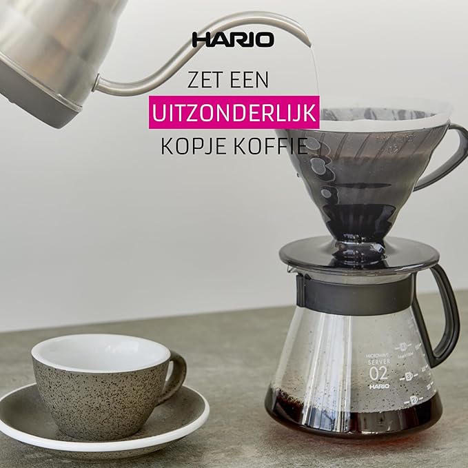 Hario V60 Glass Range Coffee Server, 600ml, Black