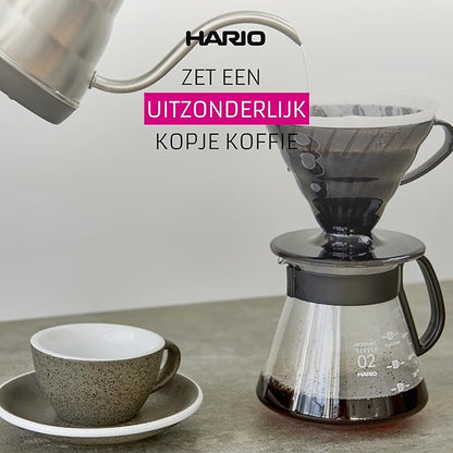 Hario V60 Glass Range Coffee Server, 360ml, Black