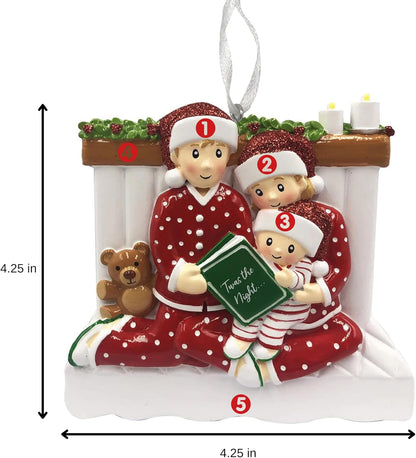 2025 Family Christmas Ornament – Personalized Ornament for Families – Custom Family Ornament – Holiday Tree Decoration Keepsake Gift (Family of 3)