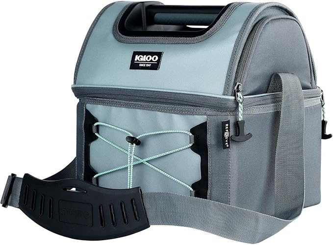 Igloo Gripper Soft Sided Cooler Bag | Insulated Dual Compartment Lunch Cooler