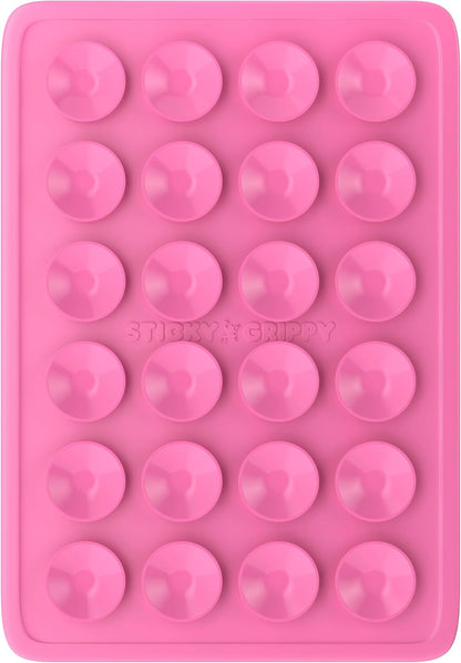 Suction Phone Case Mount, Sillicon Adhesive Phone Accessory for iPhone and Android, Hands-Free Fidget Toy Mirror Shower Phone Holder, Tiktok Videos and Selfies (Bubble Gum)
