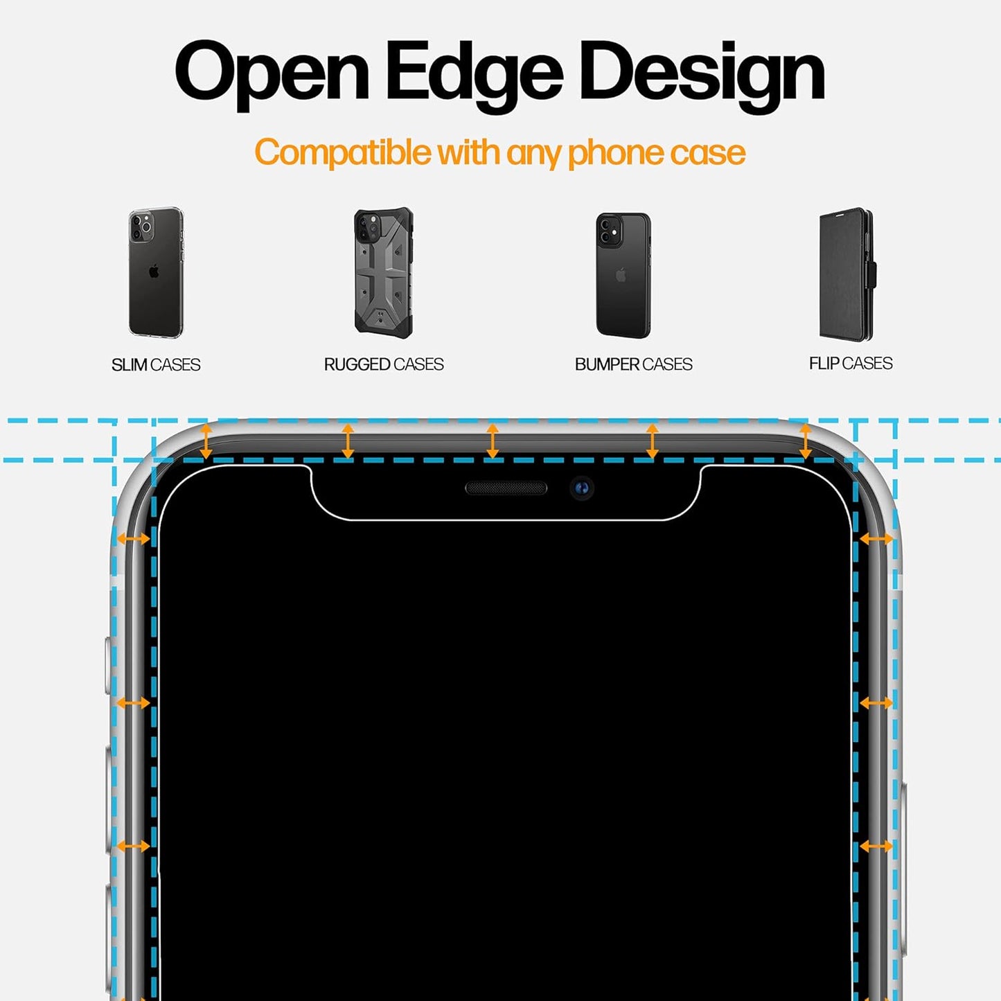 Power Theory Designed for iPhone 11 Pro Max, iPhone XS Max Privacy Screen Protector Tempered Glass Anti Spy protection [9H Hardness], Easy Install Kit, 99% HD Bubble Free Case Friendly, 2 Pack