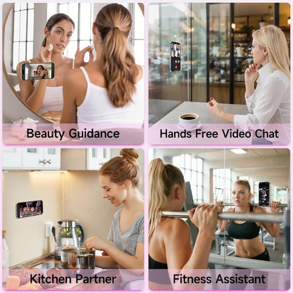 Silicone Suction Phone Case Mount, Non Slip Suction Cup Phone Mount, Phone Accessories Holder for Selfies and Videos, Translucent