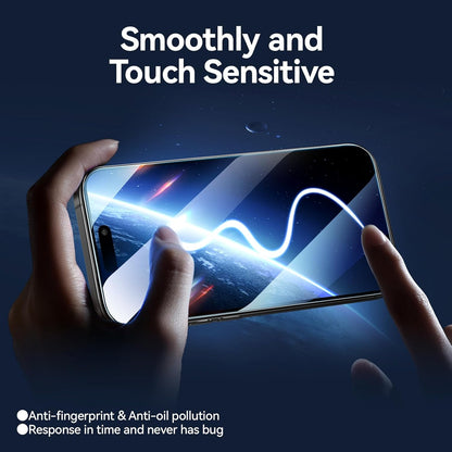 SMARTDEVIL 2PACK Privacy Screen Protector for iPhone 16 Shatterproof Tempered Glass [True 28°Anti Spy] [9H Hardness] [Auto Dust-Elimination Install] [Bubble Free]